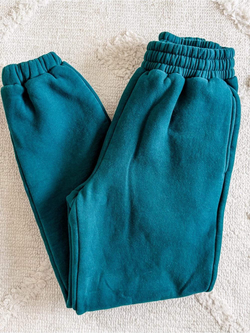 Teal Green Fleece Joggers - Everyday Cozy Sweatpants